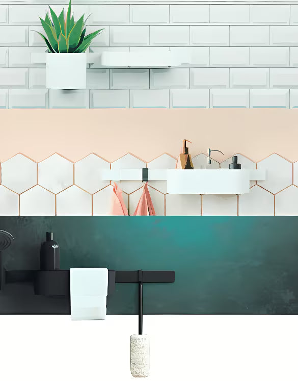 Duboka polica za odlaganje Hansgrohe wallstoris u mat bijeloj boji pro za montažu na zidnu šipku