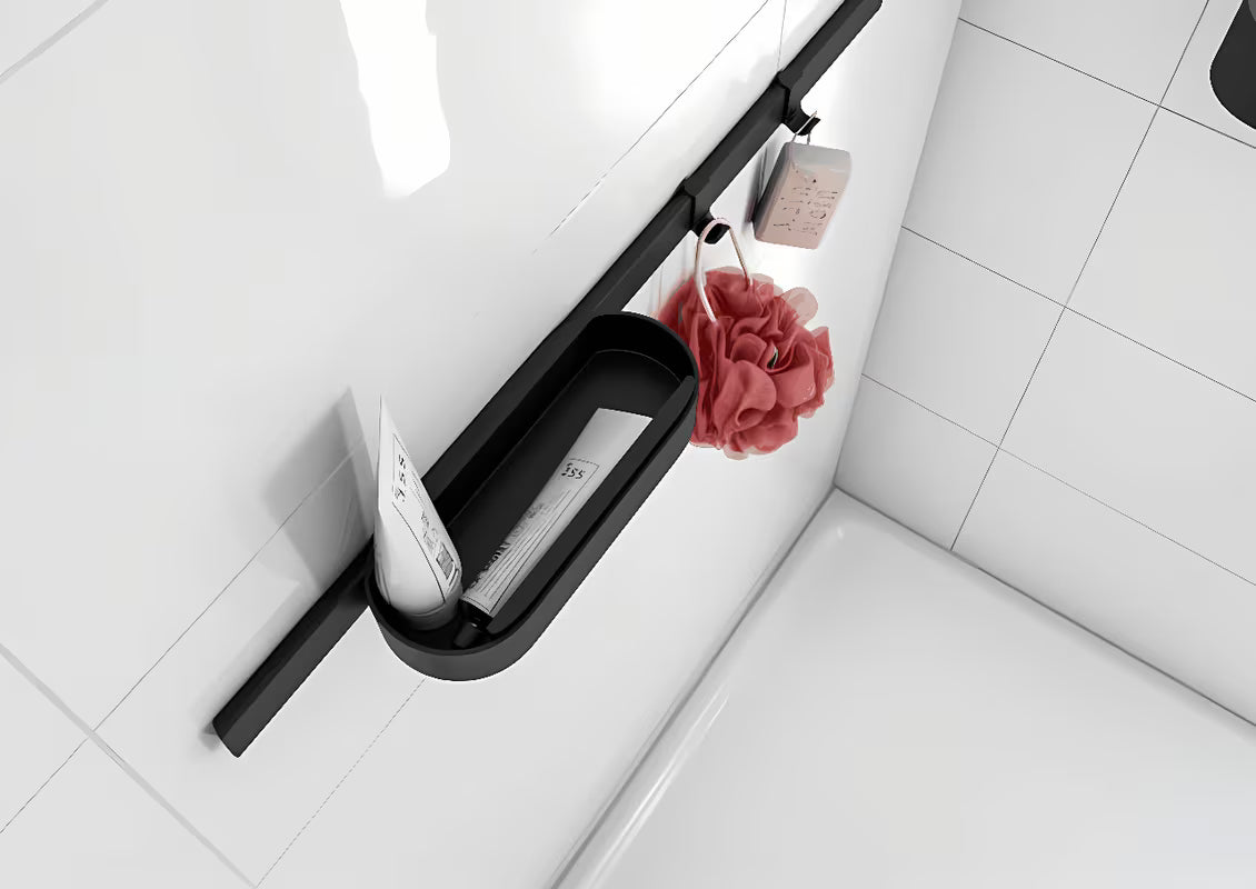 Hansgrohe wallstoris set kupaonskih dodataka za tuševi u mat crnoj boji