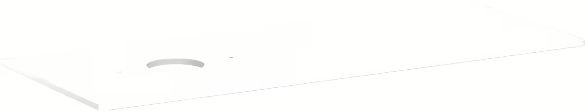 Hansgrohe Xelu Q ploča za umivaonik 136 x 55 x 1,6 cm u visokom sjaju bijele boje s izrezom lijevo