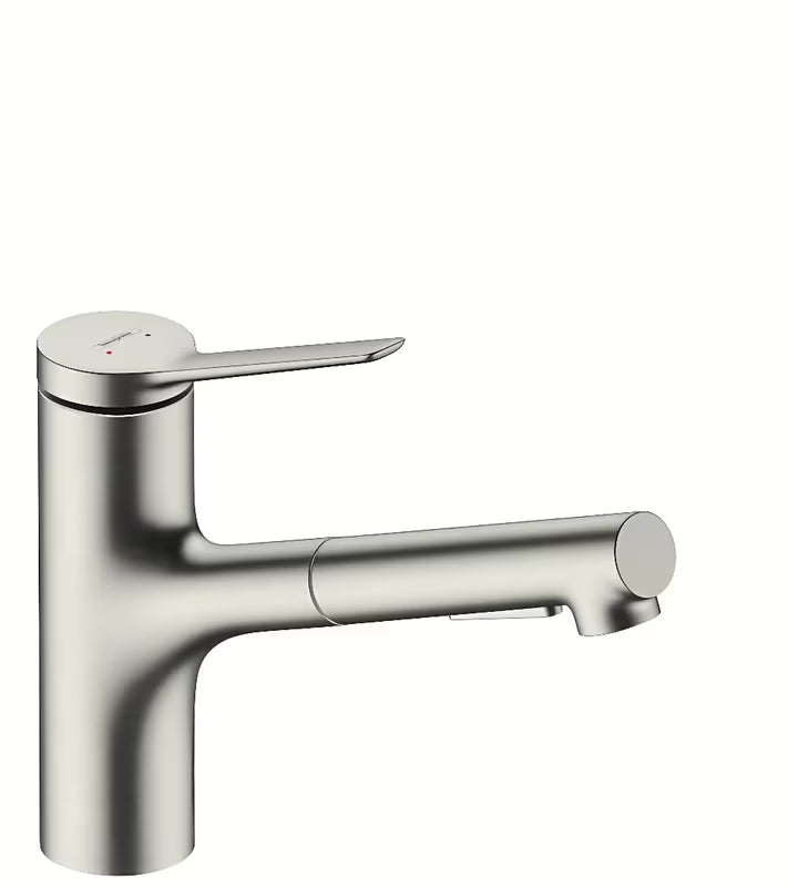 Nehrđajuća miješalica za sudoper Hansgrohe Zesis s izvlačivim tušem i prebacivanjem dvaju mlazova
