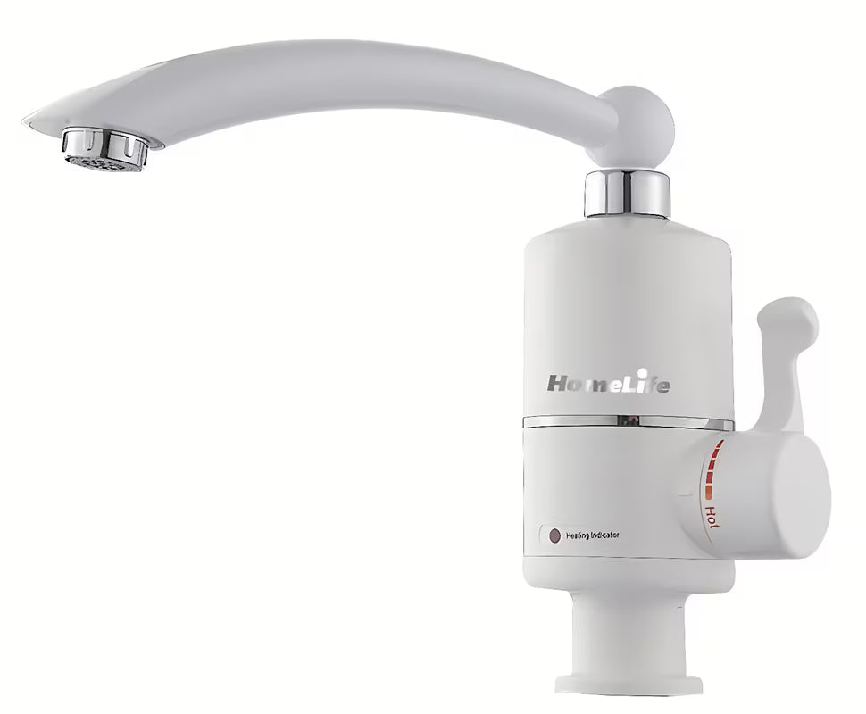 Bijela miješalica za sudoper Homelife Termo Quick s električnim protočnim grijanjem vode.