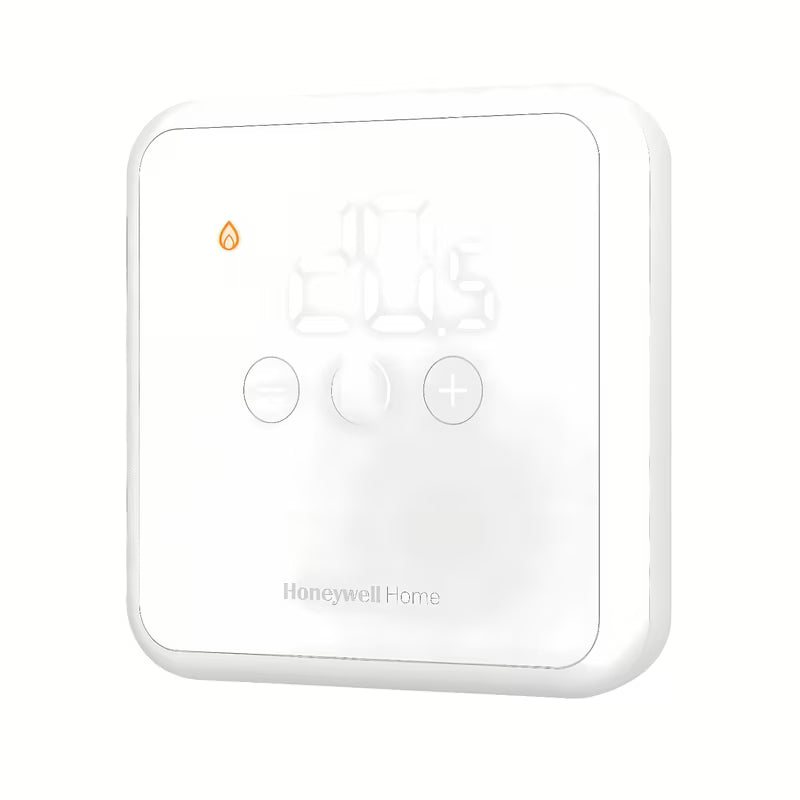 Bijeli žičani digitalni sobni termostat Honeywell DT4 s LED zaslonom i dodirnim tipkama