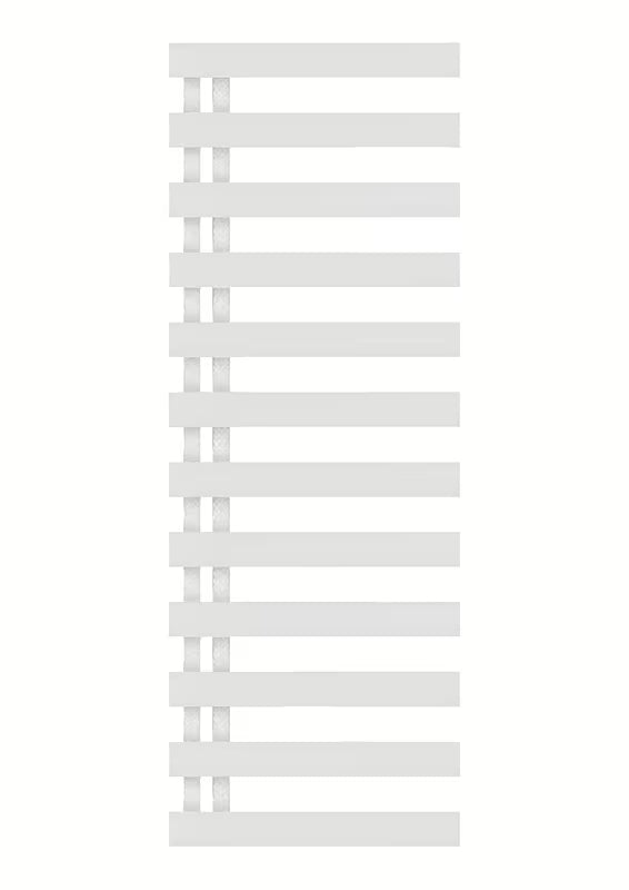 Kombinirani kupaonski radijator Hopa Edinburgh 138x50 cm u sjajno bijeloj boji s rebrastim dizajnom