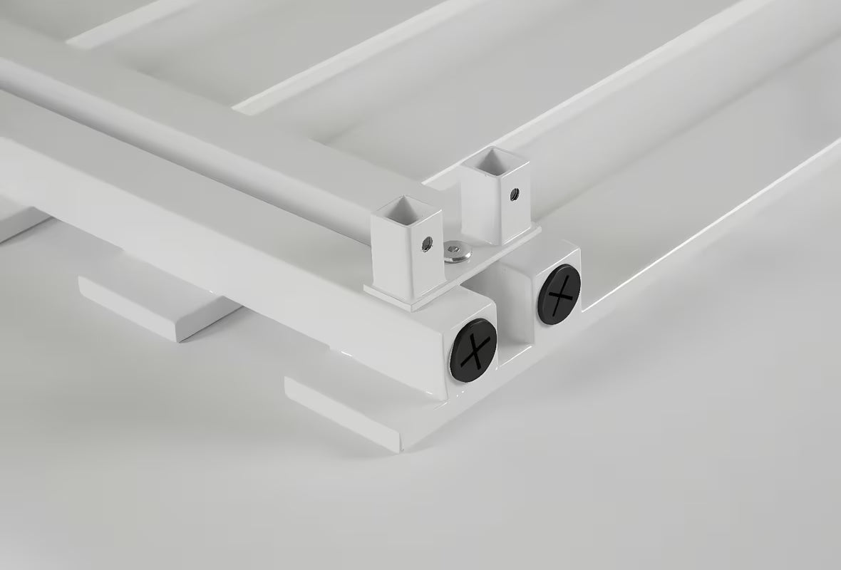 Kombinirani kupaonski radijator Hopa Edinburgh 138x50 cm u sjajno bijeloj boji s rebrastim dizajnom