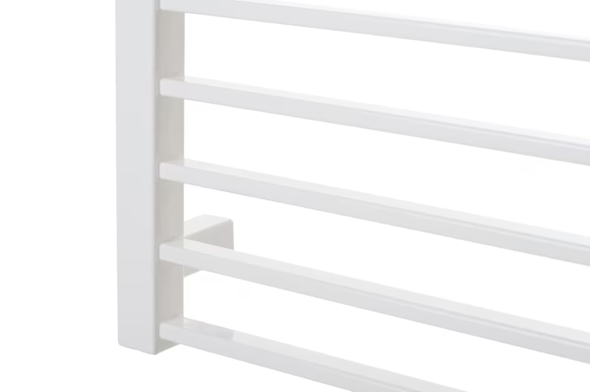 Sjajno bijeli kombinirani kupaonski radijator Hopa Piko 112,9x63 cm s rebrastim dizajnom.