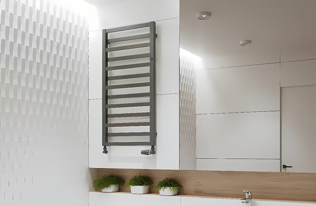 Antracitni kombinirani radijator Hopa Poppy 60x163 cm za kupaonicu