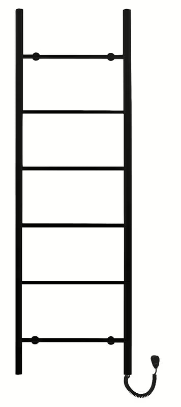 Električni sušač ručnika Hopa Primavera 160x50 cm u crnoj mat boji s okruglim profilima