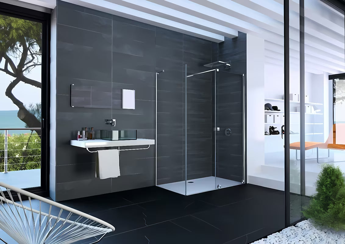 Tuš stranica za vrata Hüppe Xtensa pure 90 cm u sjajnom kromu s prozirnim staklom