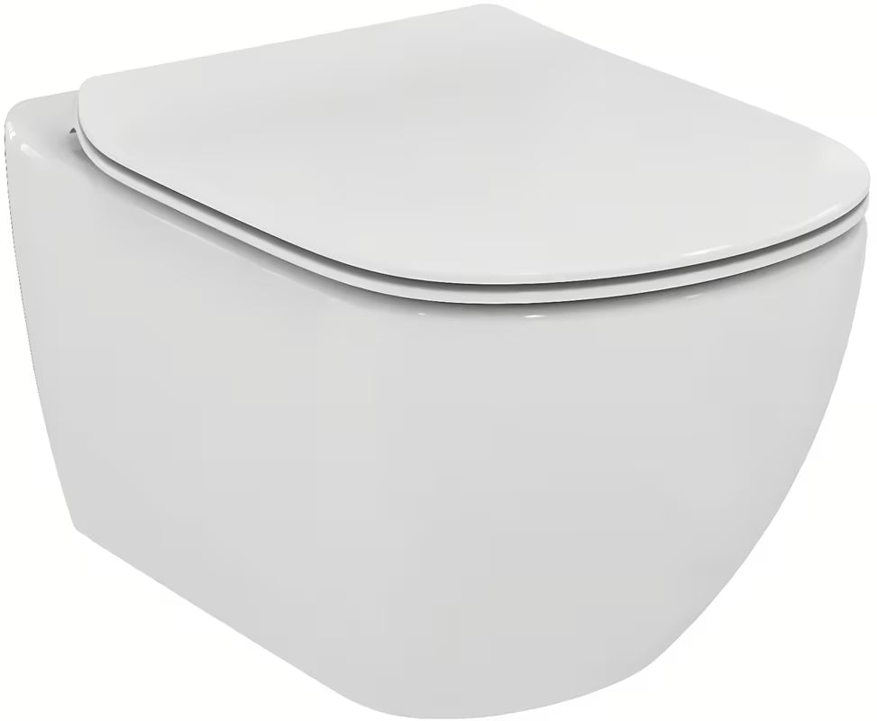 Bijela ultra tanka WC daska Ideal Standard Tesi od duroplasta s metalnim šarkama