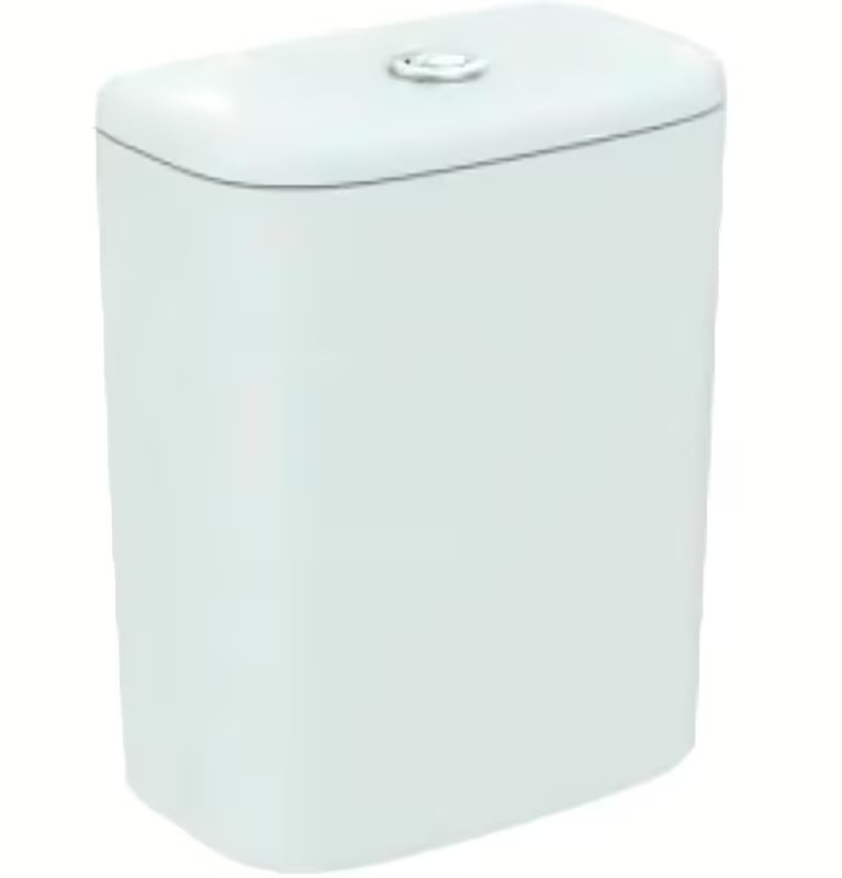 Bijeli keramički vodokotlić Ideal Standard Tesi pro WC kombi s dvokoličinskim ispiranjem DualFlush