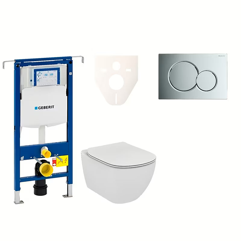 Viseći WC set Ideal Standard Tesi s modulom Geberit Duofix i tipkom Sigma 01 u kromu