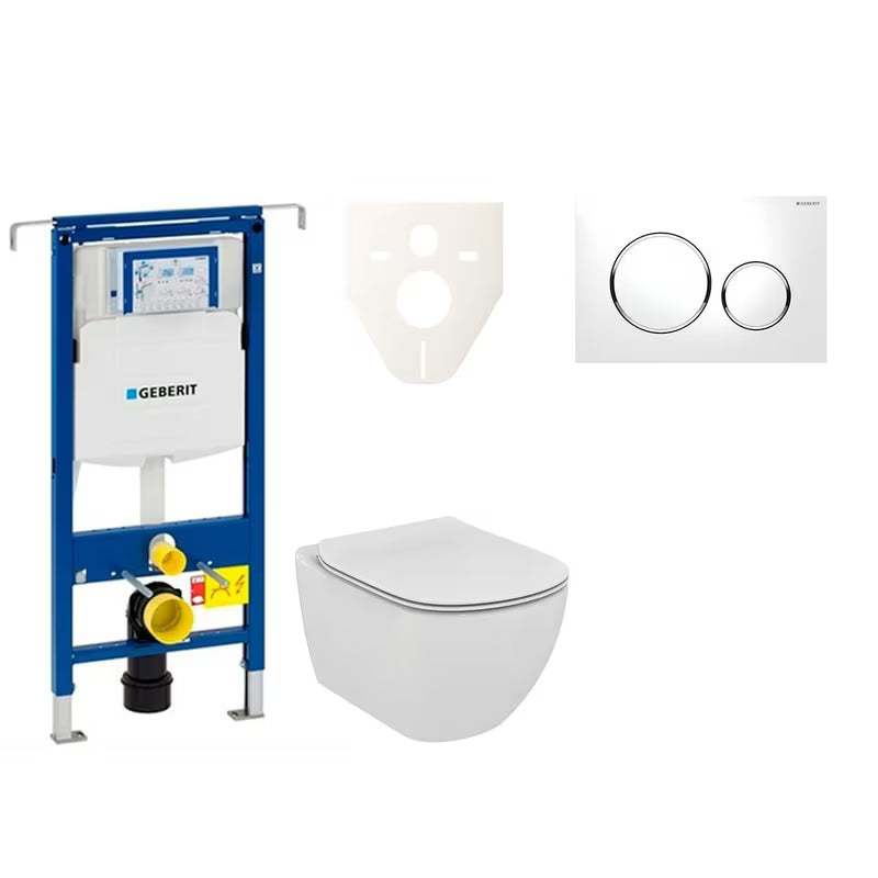 Viseći WC set Ideal Standard Tesi s modulom Geberit Duofix i tipkom Sigma 20