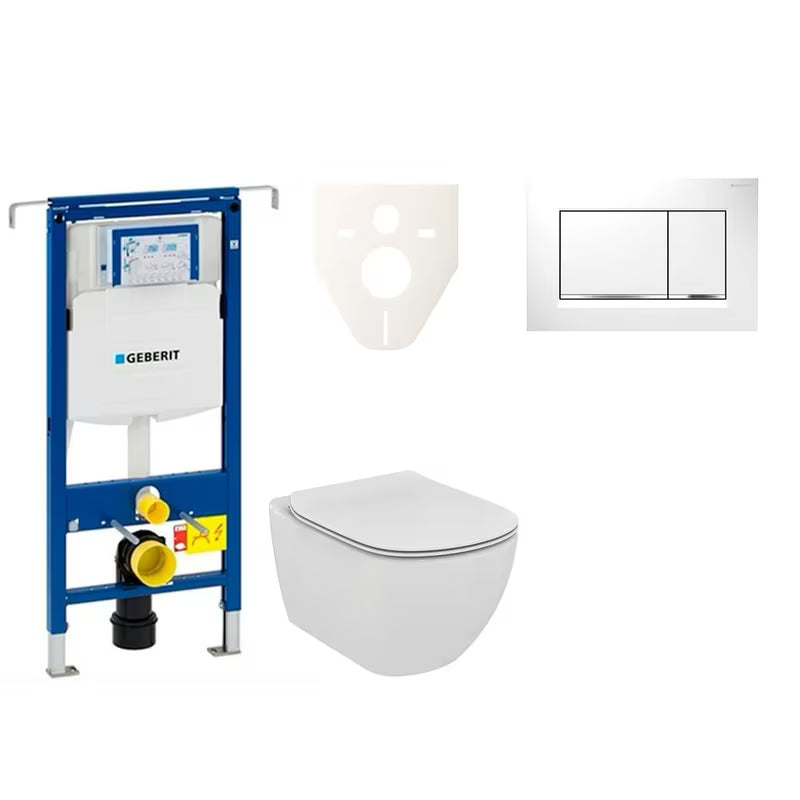 Viseći WC set Ideal Standard Tesi s modulom Geberit Duofix i tipkom Sigma 30