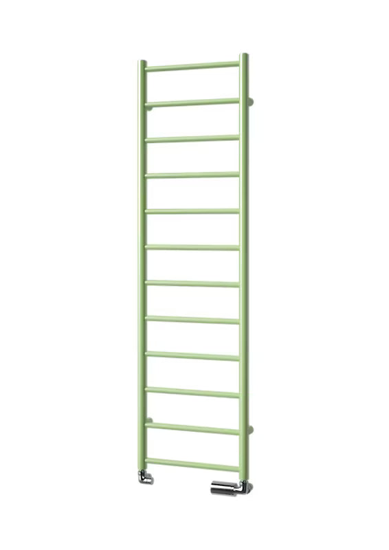 Bijeli kombinirani radijator Isan Aura 114x30 cm za kupaonicu pro grijanje i sušenje ručnika.