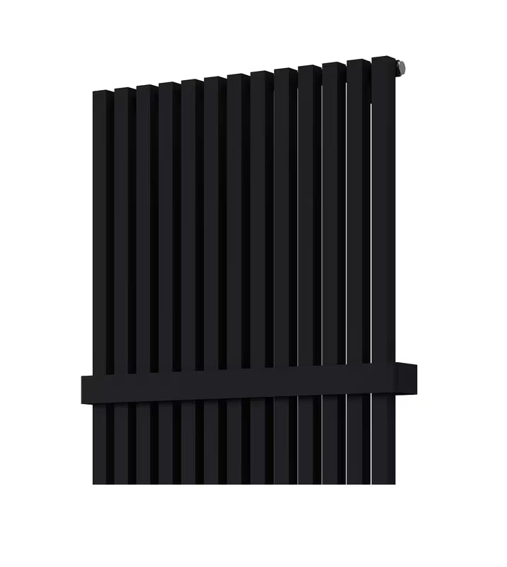 Crni mat držač ručnika za radijator Isan Octava pro za vješanje i sušenje ručnika