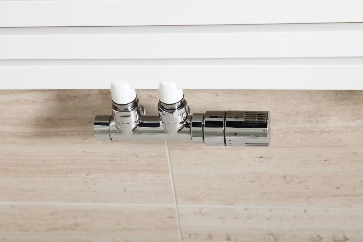 Isan Chrome termostatski set kutni središnji u kromu, desna izvedba