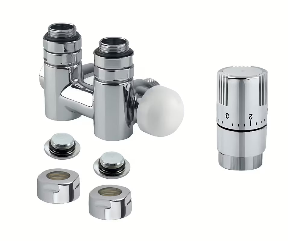 Termostatski set Isan Chrome kutni središnji u krom izvedbi, desna izvedba