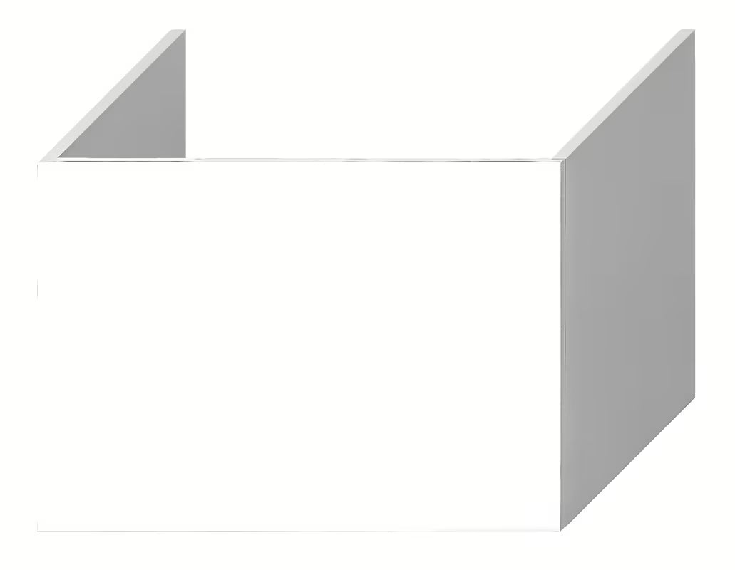 Bijeli viseća kupaonski ormarić ispod ploče Jika Cubito s jednom ladicom i Push otvaranjem.