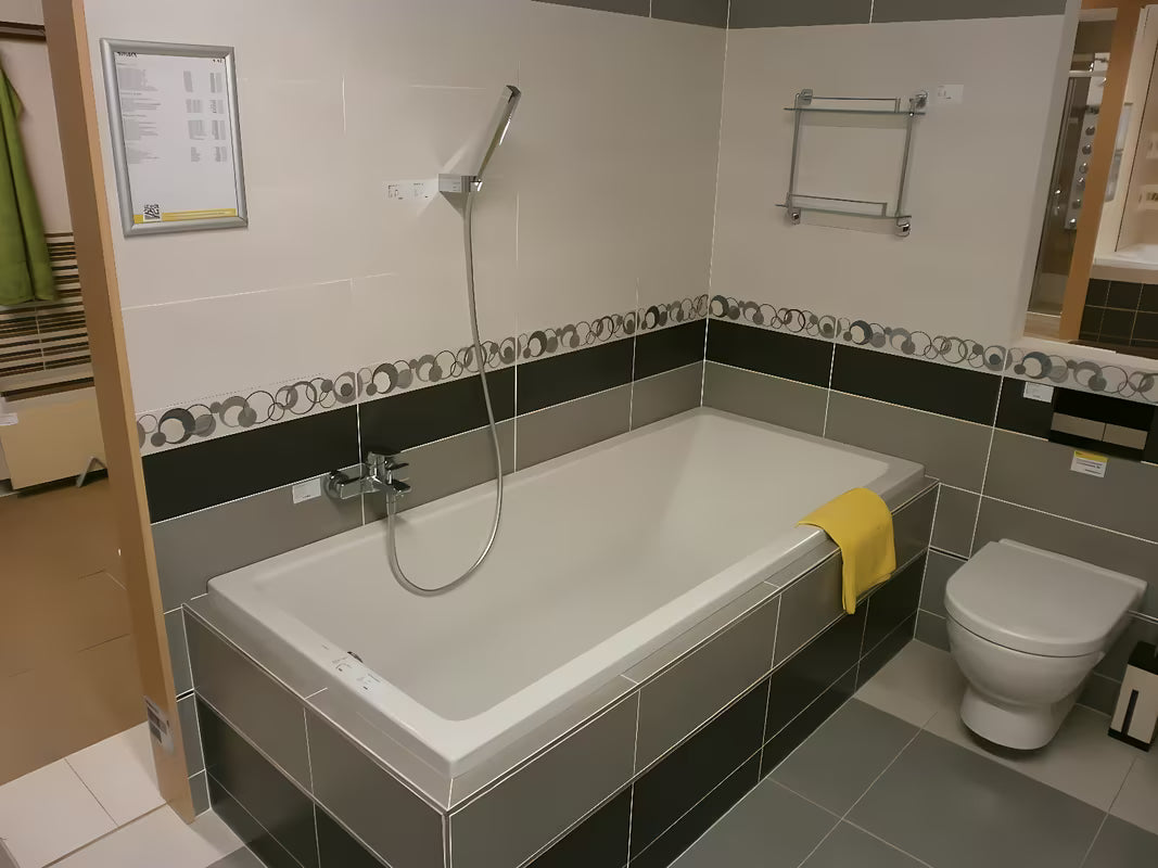 Pravokutna akrilna kada Jika Cubito 180x80 cm s modernim četvrtastim dizajnom