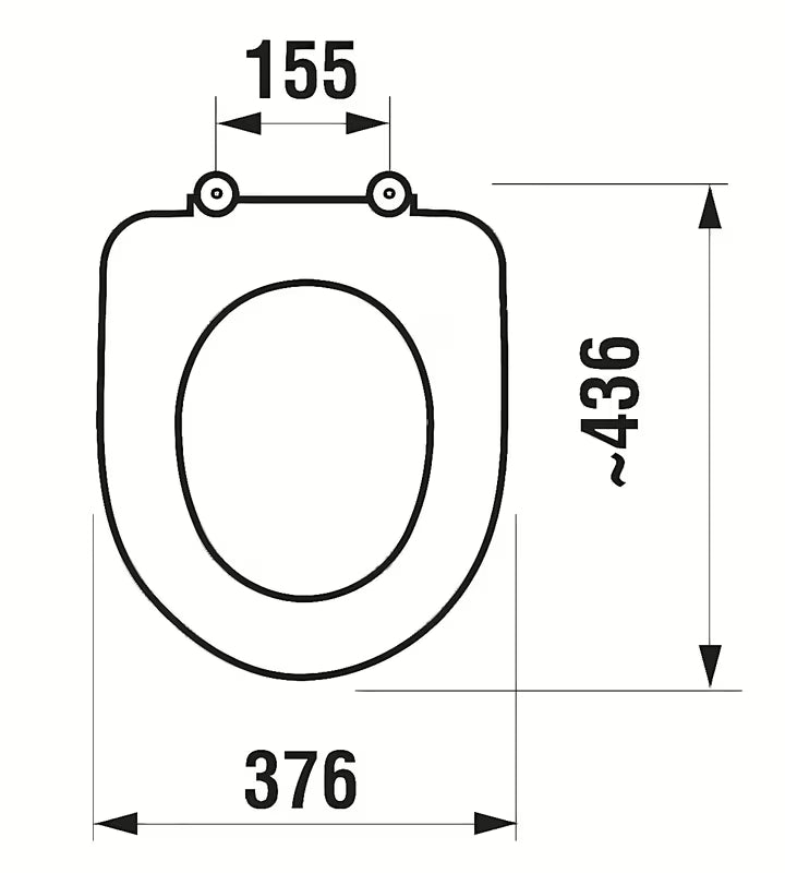 Bijele WC daska Jika Deep od duroplasta bez poklopca s čeličnim šarkama.