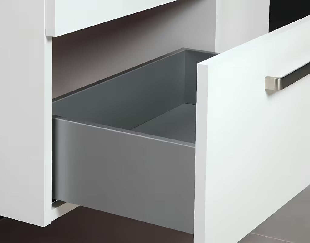 Bijela viseća ormarić ispod umivaonika Jika Lyra Plus Viva 44x40,1x55 cm sa sjajnim frontama