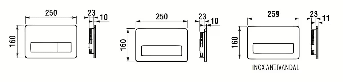 Bijelo tipka za aktiviranje Jika kao dodatak uz WC školjku