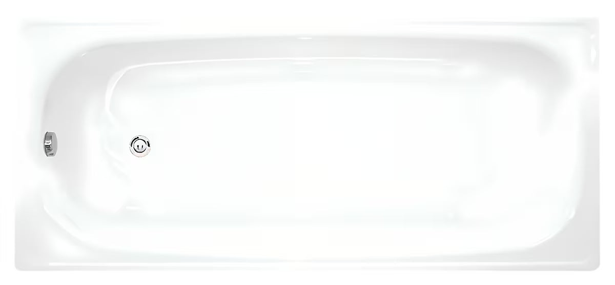 Pravokutna kada Jika Riga 140x70 cm od emajliranog čelika s univerzalnom lijevom i desnom orijentacijom.