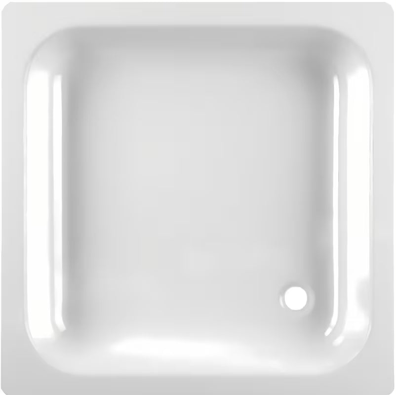 Bijela kvadratna tuš kada Jika Sofia 70x70 cm od emajliranog čelika