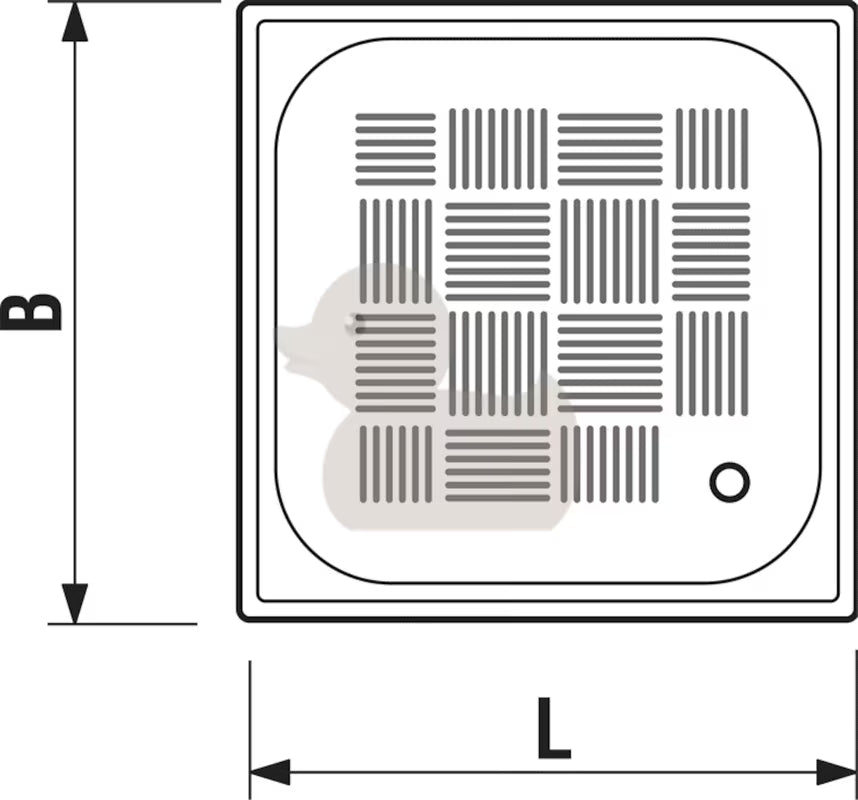 Bijela kvadratna tuš kada Jika Sofia 70x70 cm od emajliranog čelika