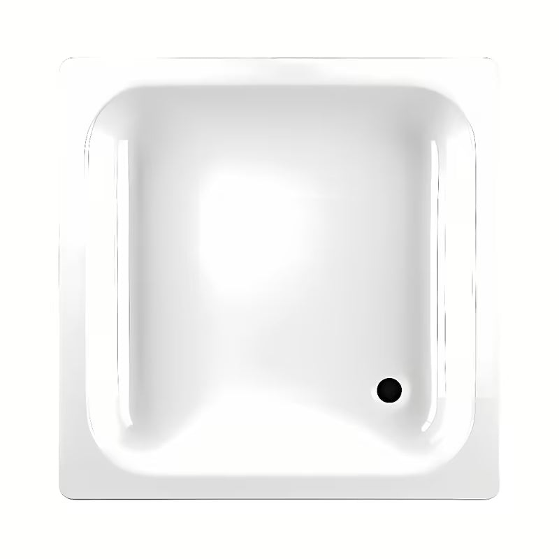 Bijela kvadratna tuš kada Jika od emajliranog čelika, dimenzija 80 x 80 cm