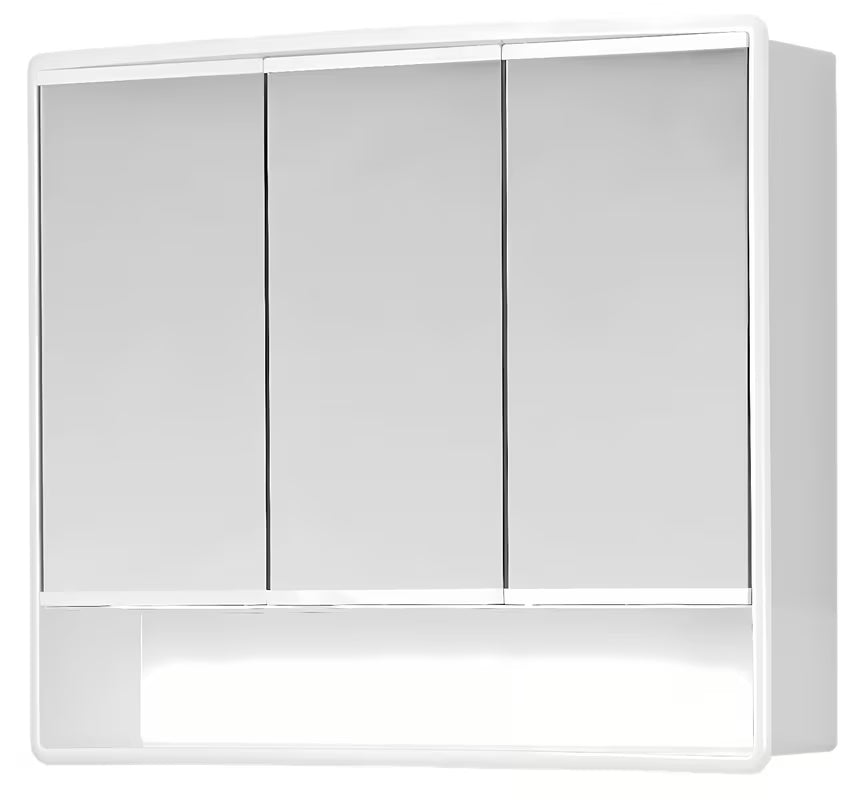 Bijela ormarić s ogledalom Jokey Lymo 58x49 cm sa zrcalnim vratima i unutarnjim policama