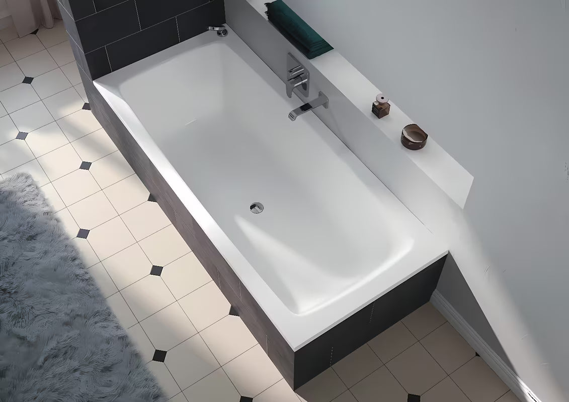 Pravokutna kada Kaldewei Cayono Duo 170x75 cm od emajliranog čelika sa središnjim odvodom