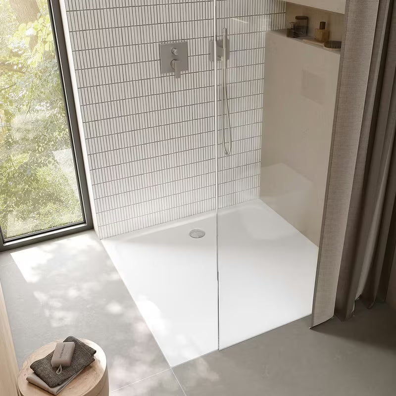 Kvadratna tuš kada Kaldewei Cayonoplan 100x100 cm od emajliranog čelika u alpsko bijeloj boji.