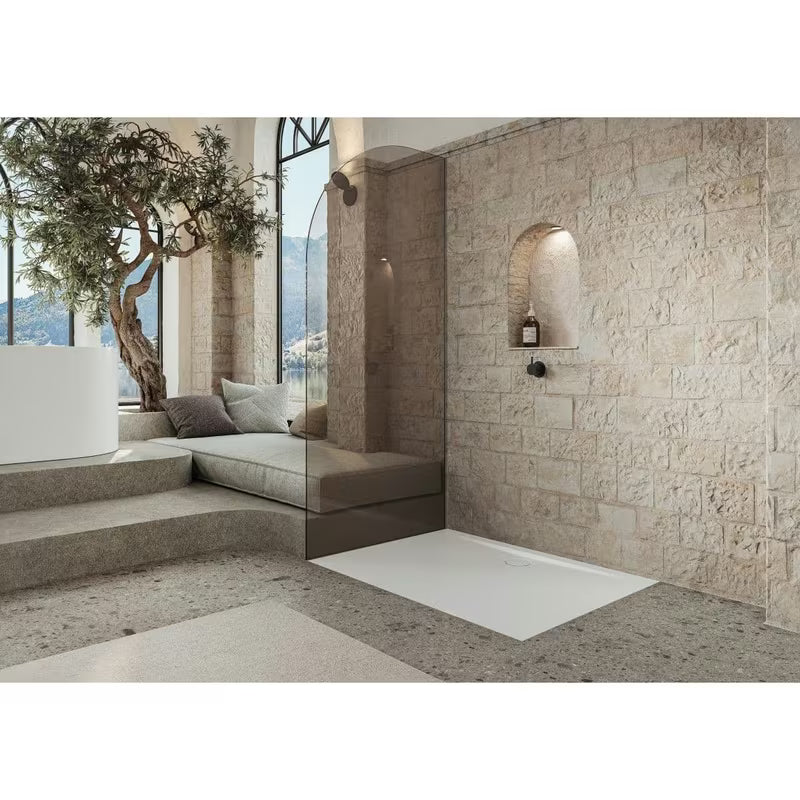 Bijela pravokutna tuš kada Kaldewei Superplan Zero 80x150 cm od emajliranog čelika