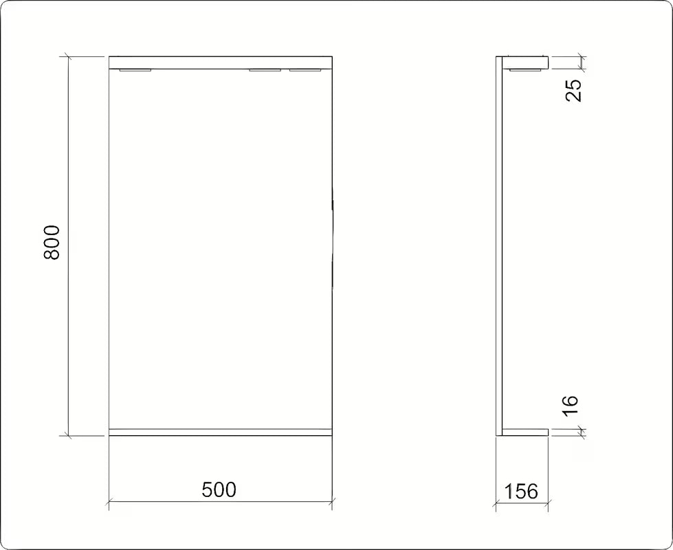Pravokutno LED ogledalo Keramia Pro 50x80 cm s bijelim okvirom, vertikalna orijentacija i zaštita IP44.