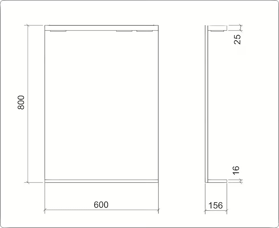 Pravokutno LED ogledalo Keramia Pro 60x80 cm s bijelim okvirom, vertikalna orijentacija.
