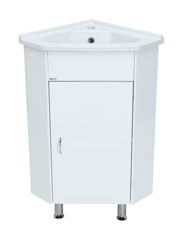 Kutna ormarić s umivaonikom Keramia Pro u sjajno bijeloj boji