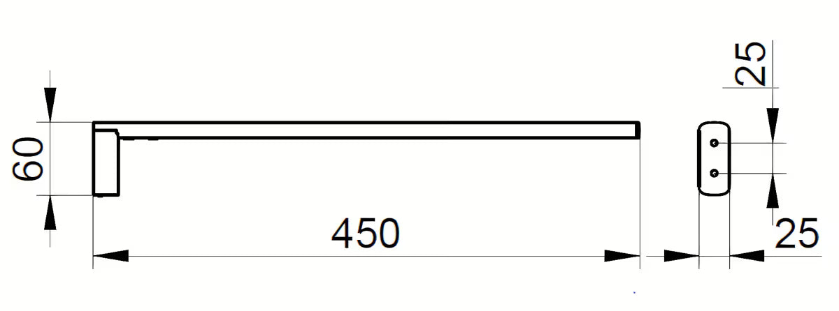 Kromirana jednoručna držač ručnika Keuco Edition 400