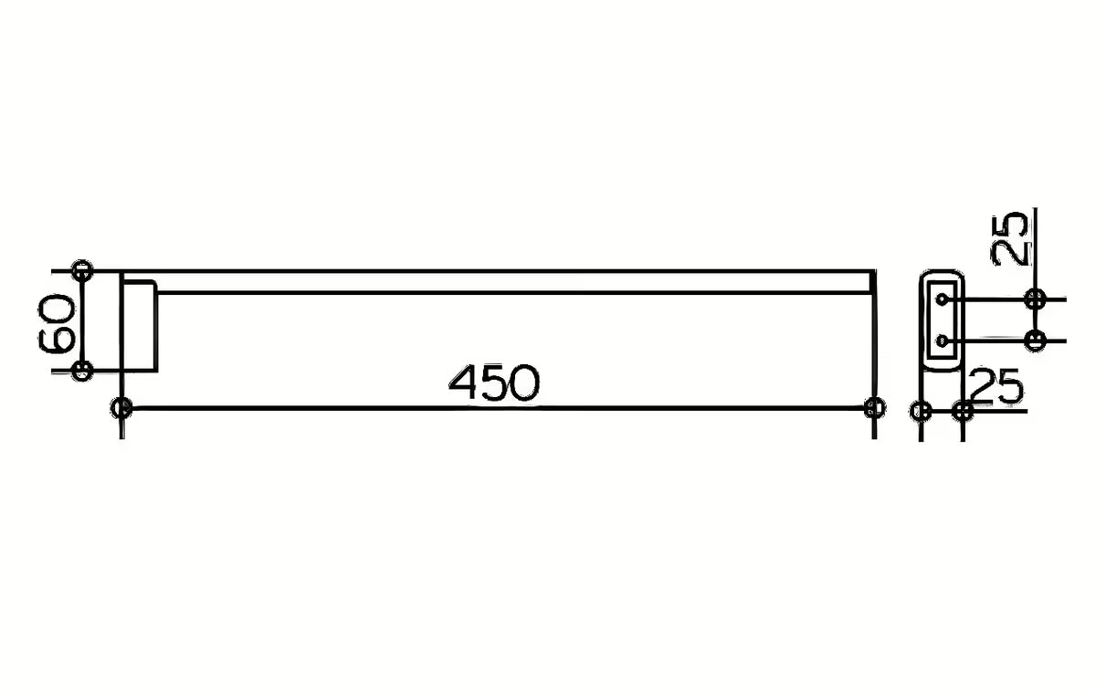 Kromirana jednoručna držač ručnika Keuco Edition 400