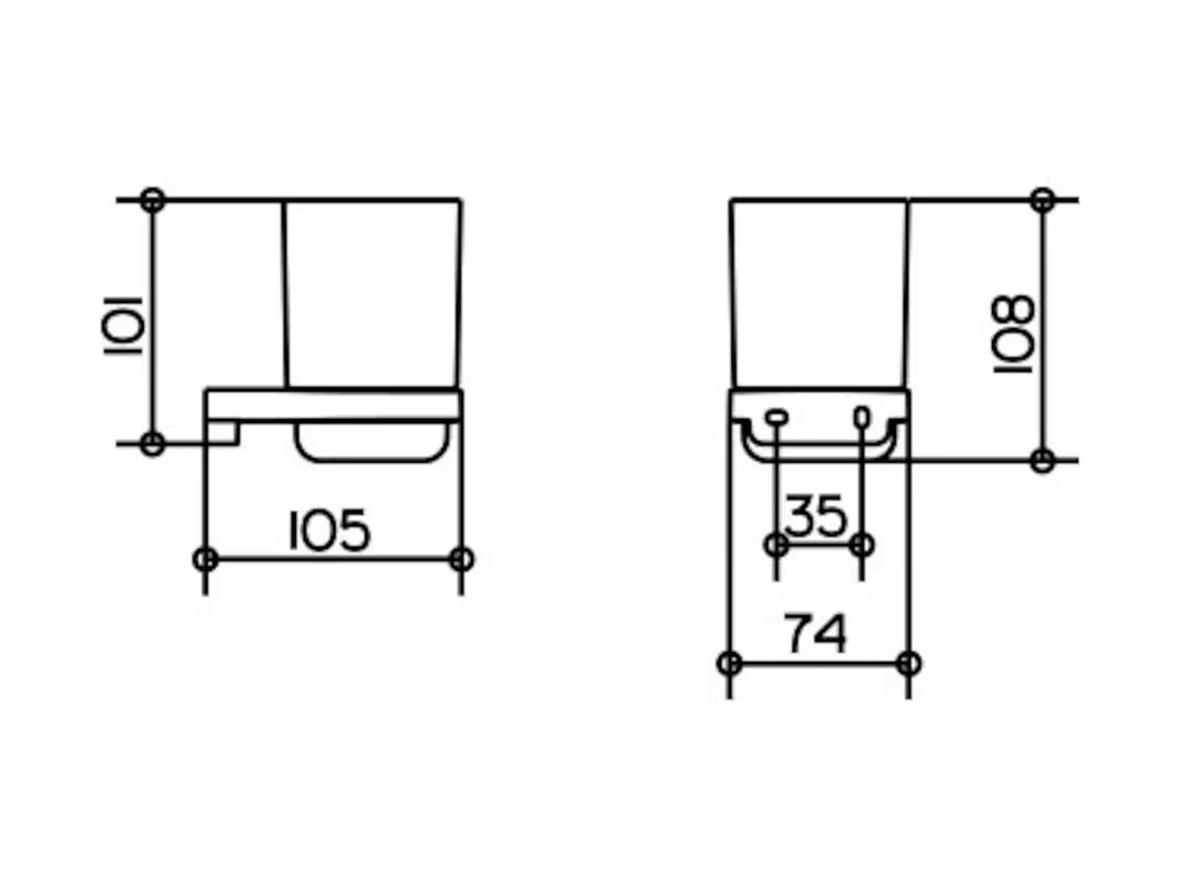 Keuco Moll zidni držač čaša u kromu uključuje čašu