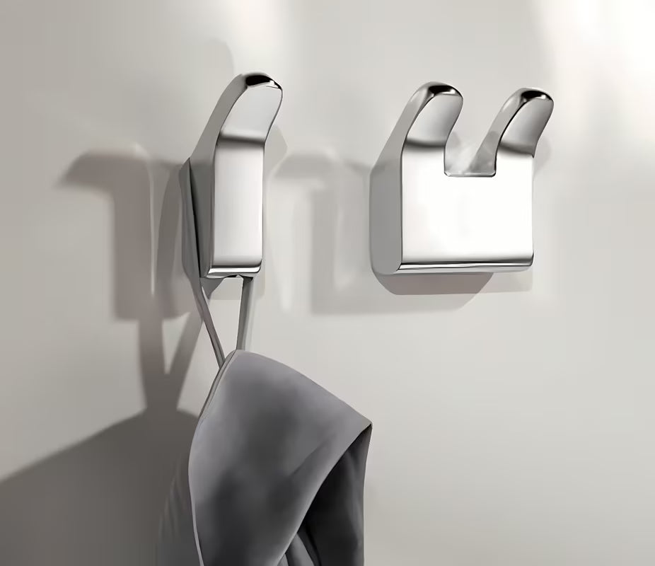 Zidni dvostruka kuka Keuco Moll u krom izvedbi modernog dizajna za kupaonicu