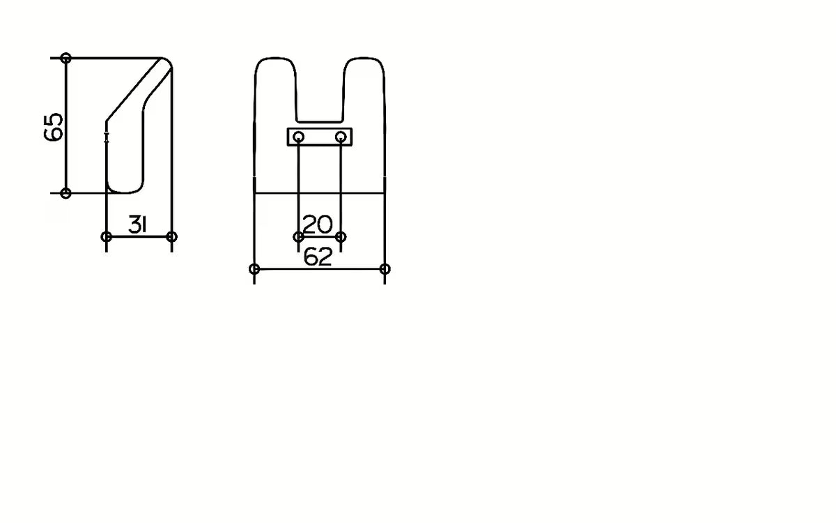 Zidni dvostruka kuka Keuco Moll u krom izvedbi modernog dizajna za kupaonicu