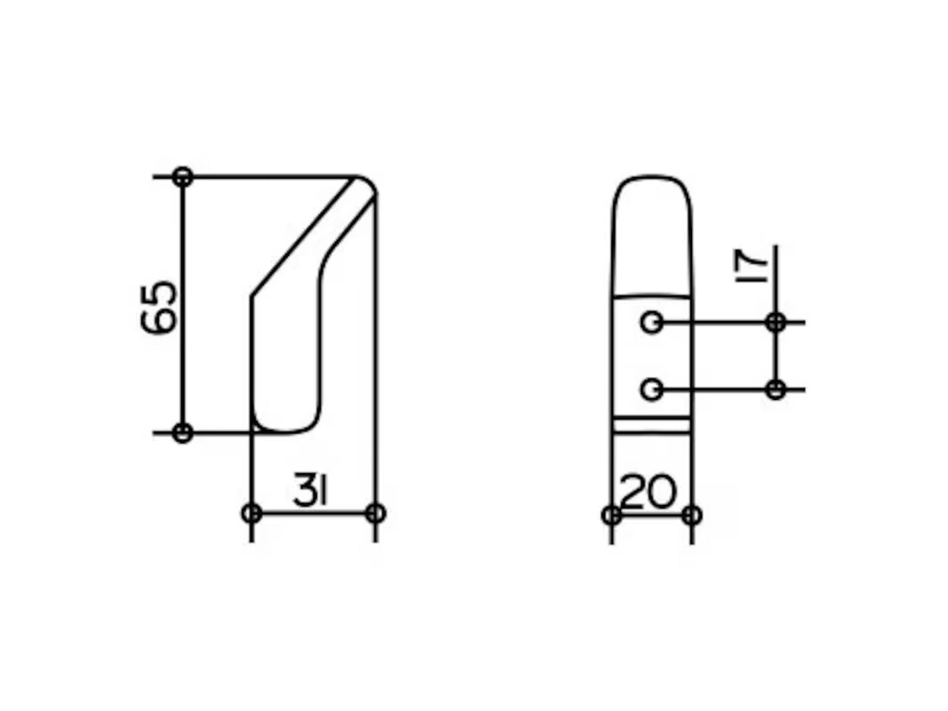 Kromirani zidni kukica Keuco Moll prikladan za ručnik ili ogrtač.