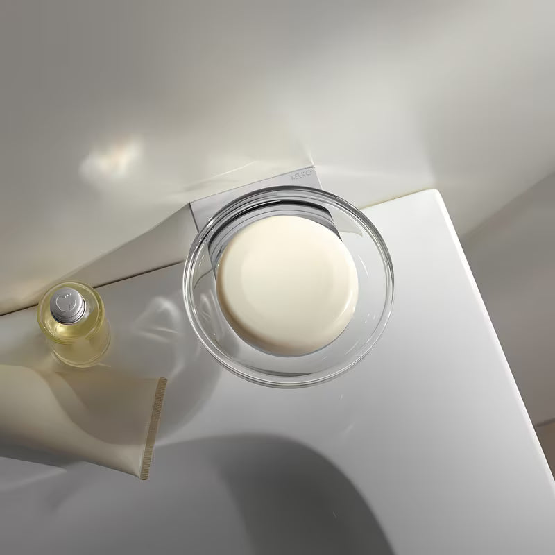 Kromirana zidna posuda za sapun Keuco Moll s uklonjivom kristalnom posudicom