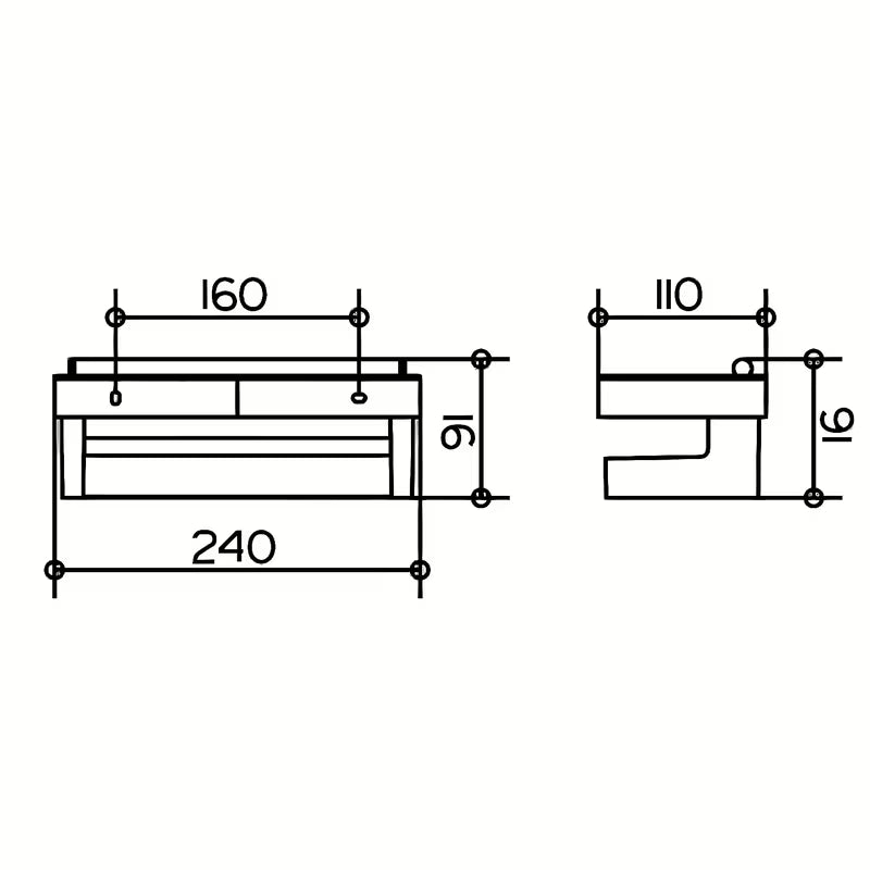 Kromirana zidna polica Keuco Moll s integriranim brisačem za kupaonicu