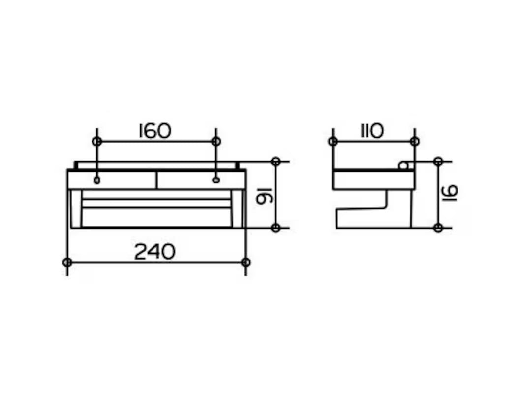 Kromirana zidna polica Keuco Moll s integriranim brisačem za kupaonicu