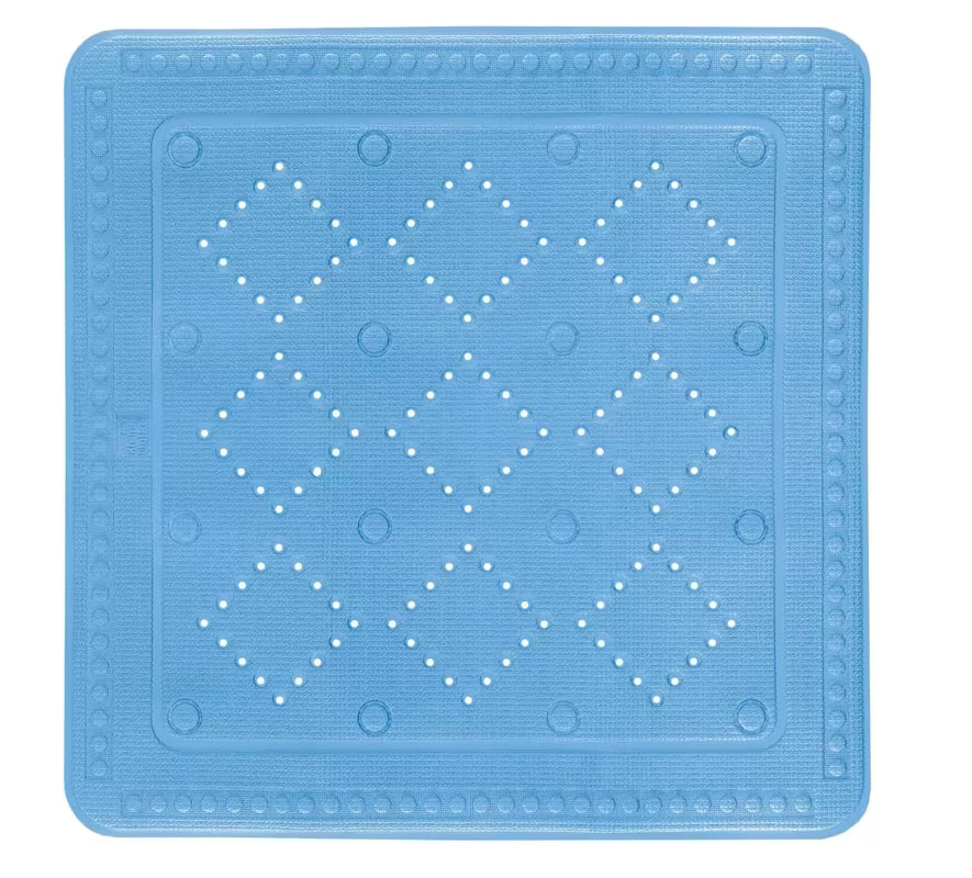 Svijetloplava protuklizna podloga Kleine Wolke Arosa za tuš kabinu s vakuumskim čašicama