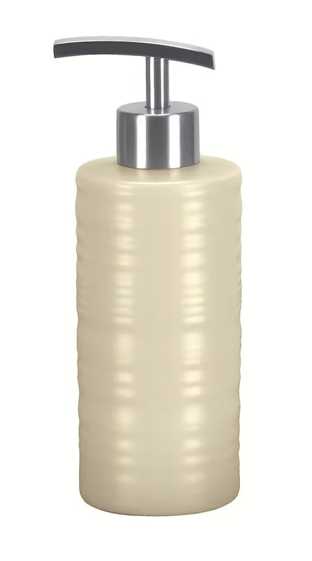 Samostojeći dozator za tekući sapun Kleine Wolke Sahara u bež boji s modernim dizajnom.