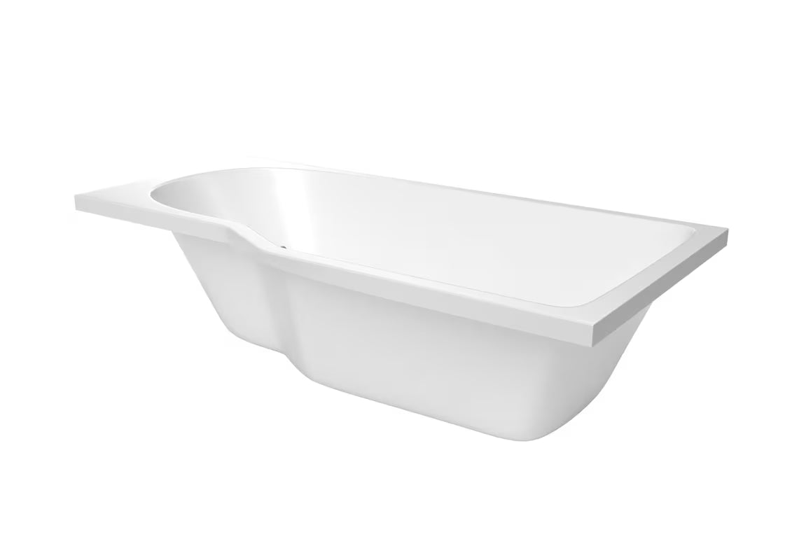 Laguna Beáta Plus asimetrična kutna kada desna 160x80 cm od lijevanog akrilata PMMA sa sjajnom površinom