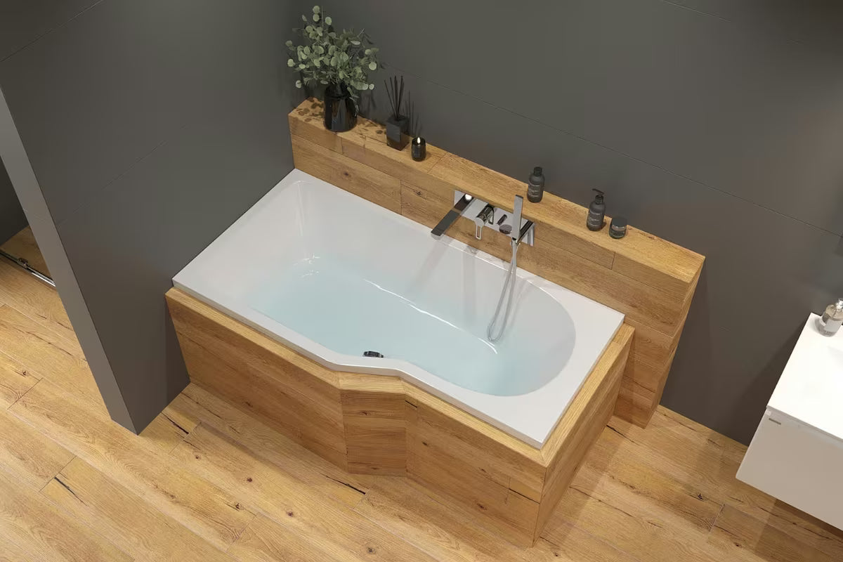 Laguna Beáta Plus asimetrična kutna kada desna 160x80 cm od lijevanog akrilata PMMA sa sjajnom površinom